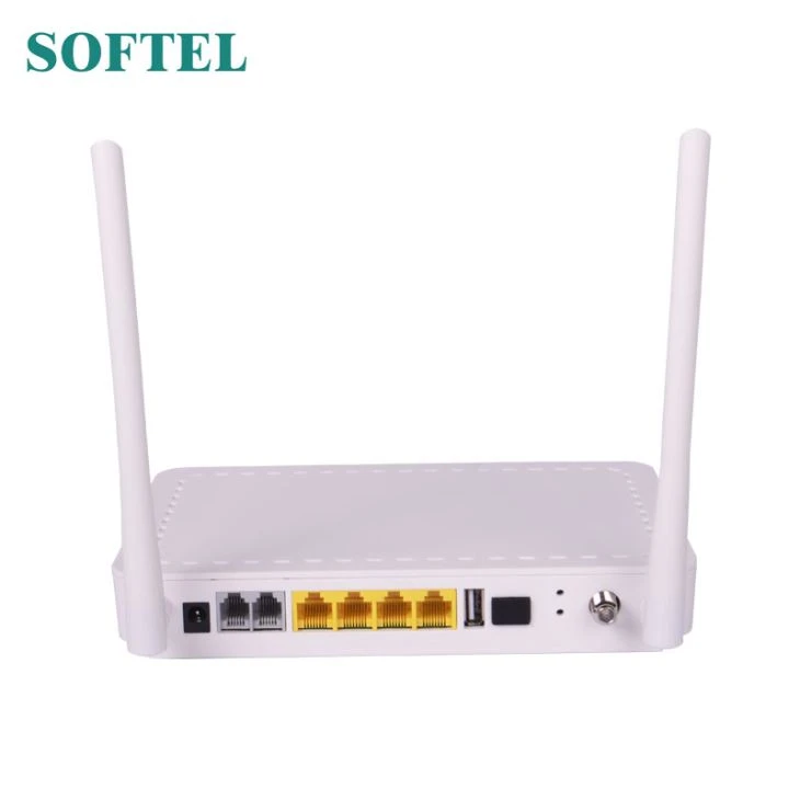 1GE 3FE CATV Wifi GPON ONT com 2 potes
